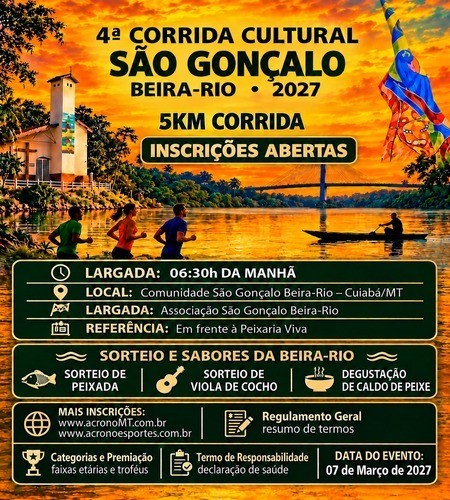 4ª CORRIDA CULTURAL SÃO GONÇALO BEIRA RIO - EDIÇÃO - 2027
