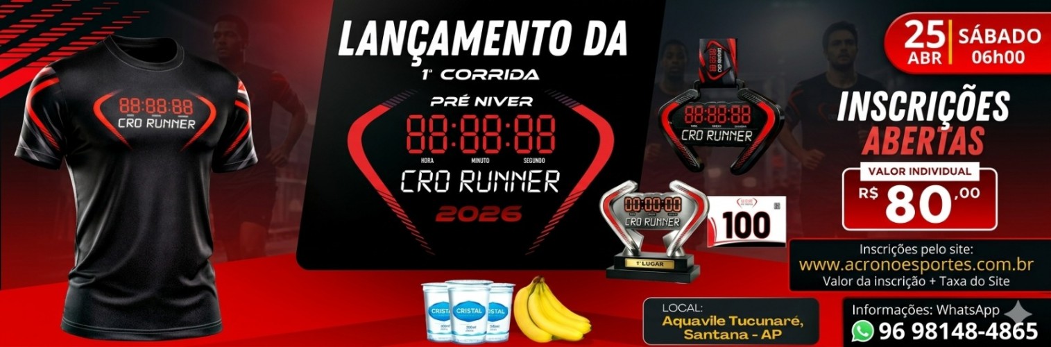 1ª CORRIDA PRÉ NIVER - CRO RUNNER - 2026