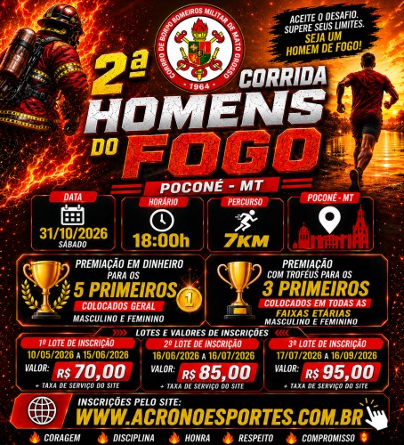 2ª CORRIDA HOMENS DO FOGO - EDIÇÃO 2026 - POCONÉ - MT