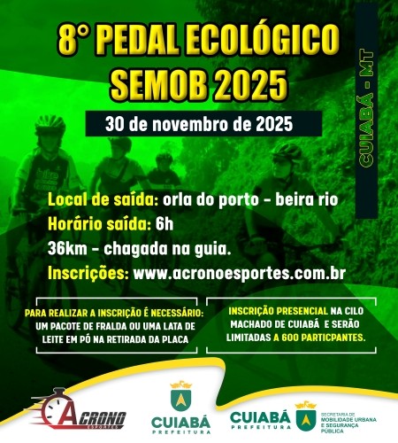 8º PEDAL ECOLÓGICO – SEMOB – 2025