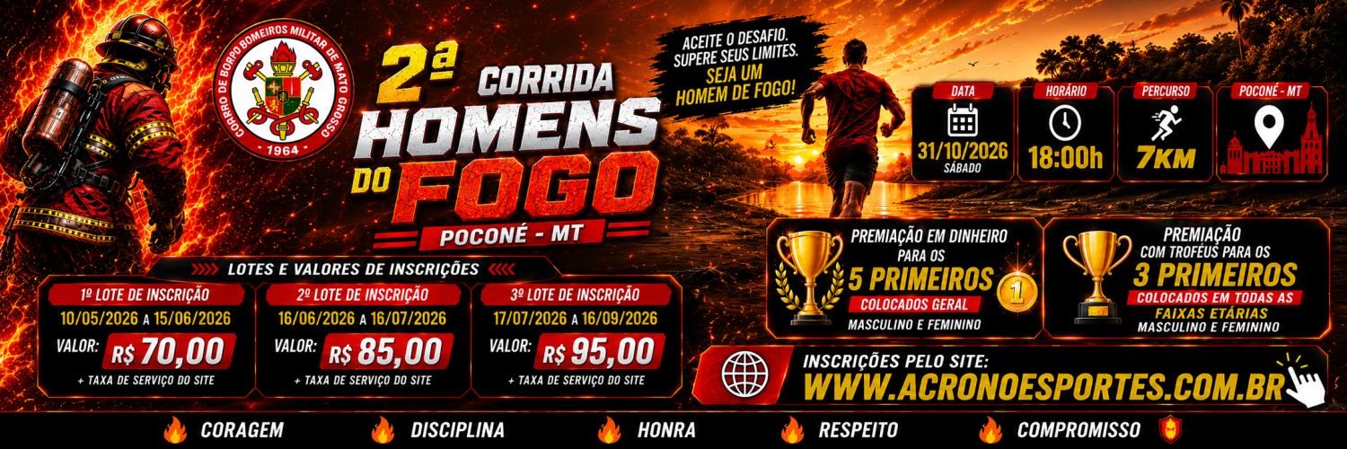 2ª CORRIDA HOMENS DO FOGO - EDIÇÃO 2026 - POCONÉ - MT