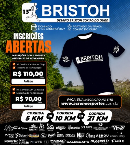 13º DESAFIO BRISTOH - COXIPÓ DO OURO - 2026