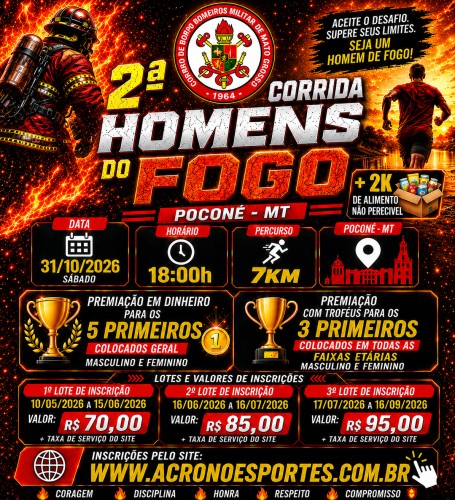 2ª CORRIDA HOMENS DO FOGO - EDIÇÃO 2026 - POCONÉ - MT