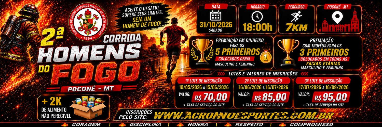 2ª CORRIDA HOMENS DO FOGO - EDIÇÃO 2026 - POCONÉ - MT