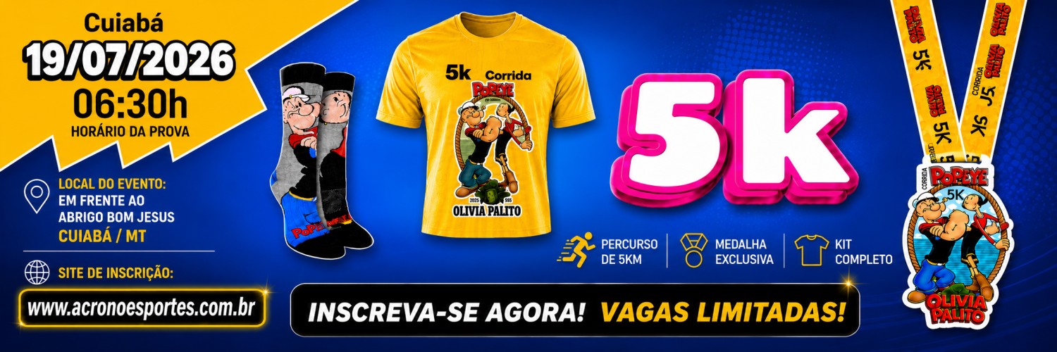 CORRIDA POPAYE & OLIVIA PALITO 5KM